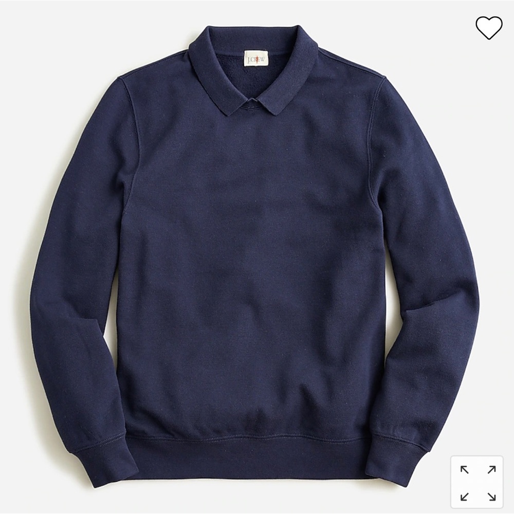 J. Crew Men’s Piqué fleece collared sweatshirt
